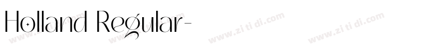 Holland Regular字体转换
